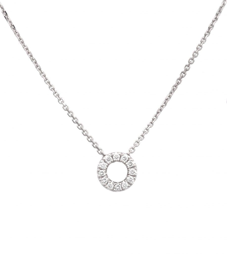 Řetízek s kolečkem osázeným diamanty