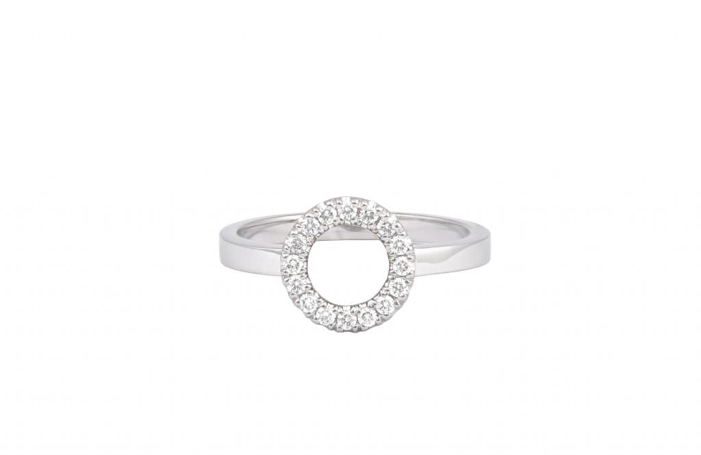 Prsten kolečko osázené diamanty - 2